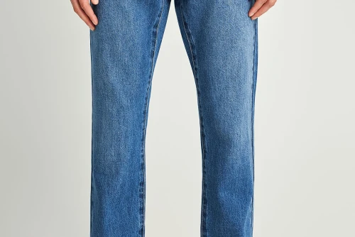 Funky Buddha Cotton Straight Fit Παντελόνι Τζιν Ανδρικό (FBM013-082-02-MD-BLUE)