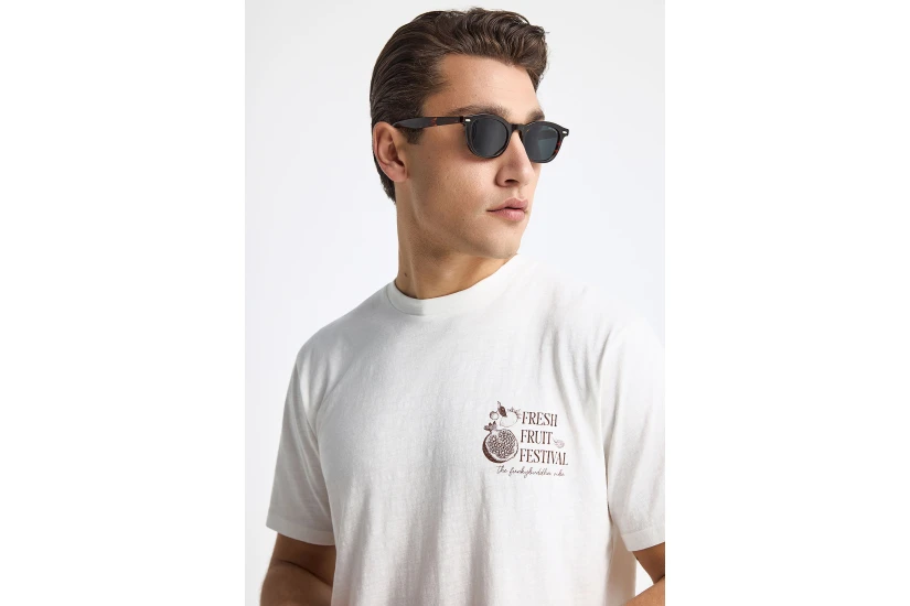 Funky Buddha Ανδρικό Κοντομάνικο T-Shirt Λευκό