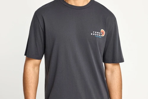 Funky Buddha Print On The Back T-Shirt Ανδρικό (FBM013-087-04-ANTHRACITE)