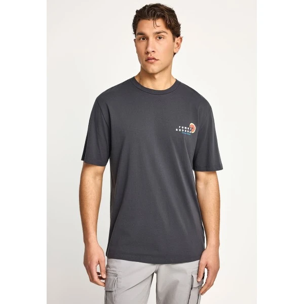 Funky Buddha Print On The Back T-Shirt Ανδρικό (FBM013-087-04-ANTHRACITE)