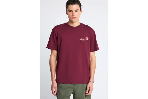 Funky Buddha Print On The Back T-Shirt Ανδρικό (FBM013-087-04-BURGUNDY)