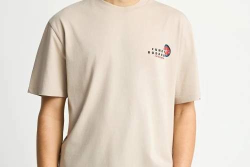 Funky Buddha Print On The Back T-Shirt Ανδρικό (FBM013-087-04-FOG)