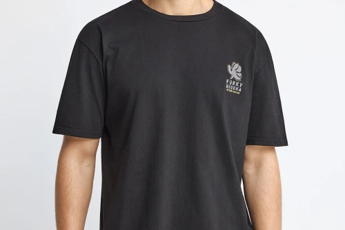 Funky Buddha Print On The Back T-Shirt Ανδρικό (FBM013-088-04-BLACK)
