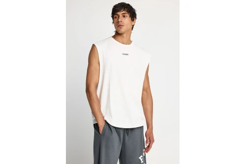 Funky Buddha Ανδρική Μπλούζα Χωρίς Μανίκι (FBM013-096-04-OFF-WHITE)