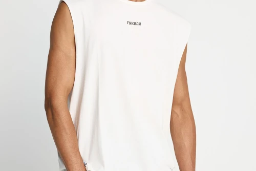 Funky Buddha Ανδρική Μπλούζα Χωρίς Μανίκι (FBM013-096-04-OFF-WHITE)
