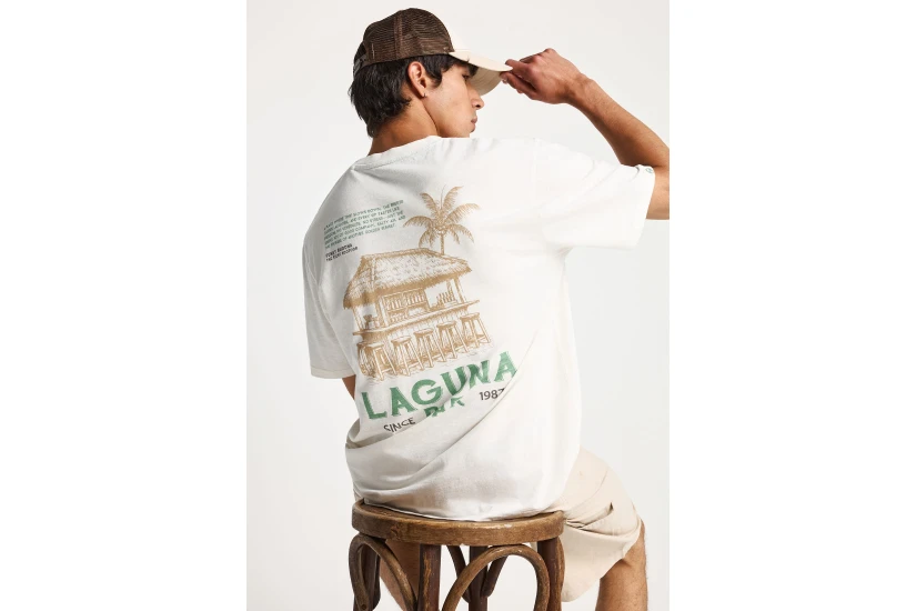 Funky Buddha Ανδρικό Κοντομάνικο T-Shirt Λευκό