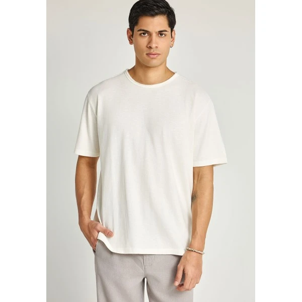 Funky Buddha The Essentials Relaxed Fit T-Shirt Ανδρικό (FBM013-309-04-OFF-WHITE)