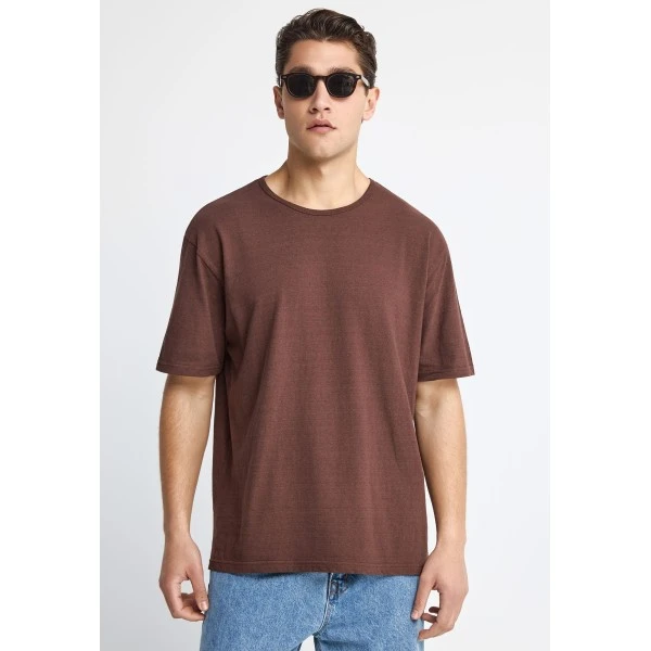 Funky Buddha Ανδρική Μπλούζα Κοντό Μανίκι Basic (FBM013-310-04-BRUNETTE)