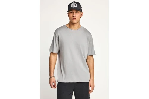 Funky Buddha Ανδρική Μπλούζα Κοντό Μανίκι Basic (FBM013-348-04-GREY)