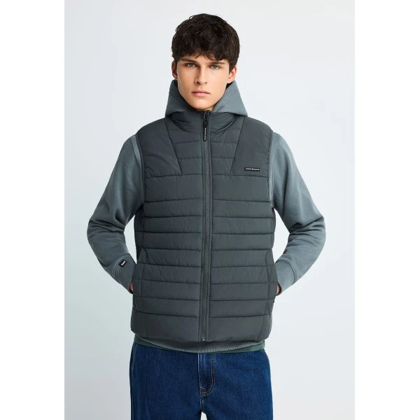 Funky Buddha Ανδρικό Γιλέκο (FBM014-001-01-DK-GREY)
