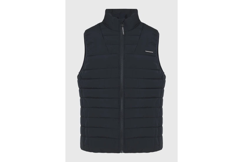 Funky Buddha Ανδρικό Αμάνικο Μπουφάν Puffer Μπλε Σκούρο
