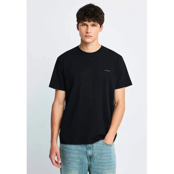Funky Buddha Ανδρική Μπλούζα Με Κοντό Μανίκι Basic (FBM014-001-04-BLACK)