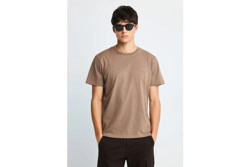 Funky Buddha Ανδρική Μπλούζα Με Κοντό Μανίκι Basic (FBM014-001-04-CIGAR)