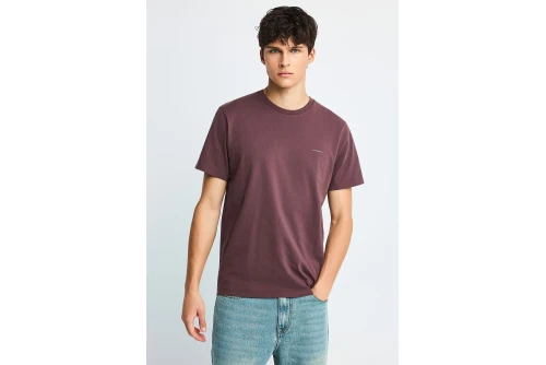 Funky Buddha Ανδρική Μπλούζα Με Κοντό Μανίκι Basic (FBM014-001-04-SHADOW-MAUVE)