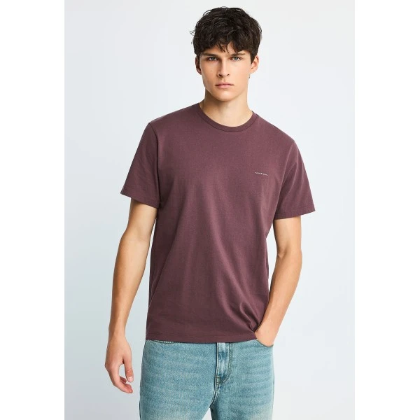 Funky Buddha Ανδρική Μπλούζα Με Κοντό Μανίκι Basic (FBM014-001-04-SHADOW-MAUVE)
