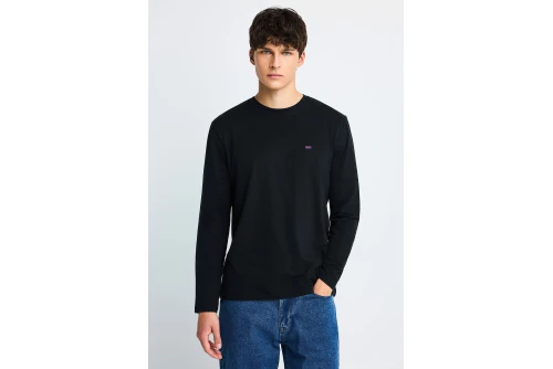 Funky Buddha Ανδρική Μπλούζα Με Μακρύ Μανίκι (FBM014-001-07-BLACK)