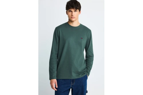 Funky Buddha Ανδρική Μπλούζα Με Μακρύ Μανίκι (FBM014-001-07-GREEN-STORM)
