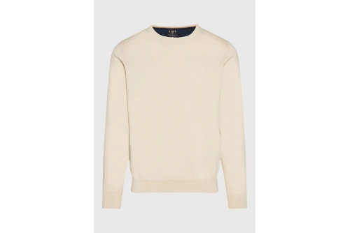 Funky Buddha Ανδρικό Πλεκτό Με Λαιμόκοψη (FBM014-001-09-MILKY-GREY)