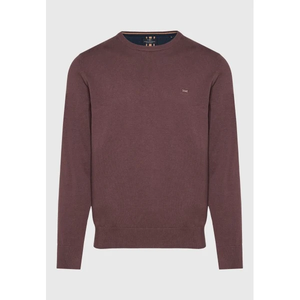 Funky Buddha Ανδρικό Πλεκτό Με Λαιμόκοψη (FBM014-001-09-SHADOW-MAUVE)