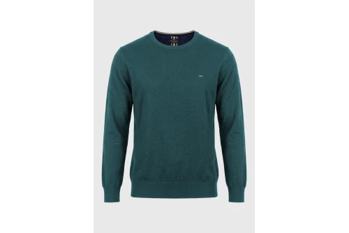 Funky Buddha Ανδρικό Πλεκτό Με Λαιμόκοψη (FBM014-001-09-TEAL)