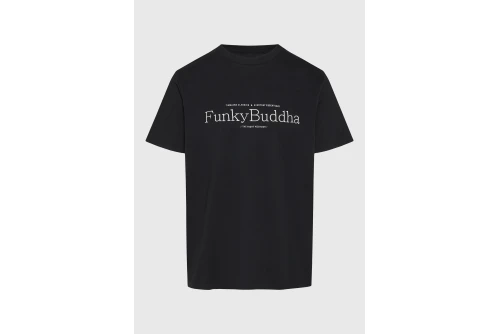 Funky Buddha Ανδρική Μπλούζα Με Κοντό Μανίκι Με Τύπωμα (FBM014-002-04-BLACK)