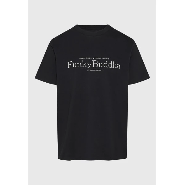Funky Buddha Ανδρική Μπλούζα Με Κοντό Μανίκι Με Τύπωμα (FBM014-002-04-BLACK)