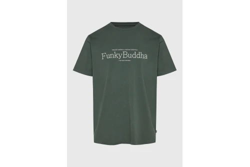 Funky Buddha Ανδρική Μπλούζα Με Κοντό Μανίκι Με Τύπωμα (FBM014-002-04-GREEN-STORM)