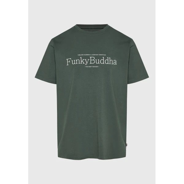 Funky Buddha Ανδρική Μπλούζα Με Κοντό Μανίκι Με Τύπωμα (FBM014-002-04-GREEN-STORM)