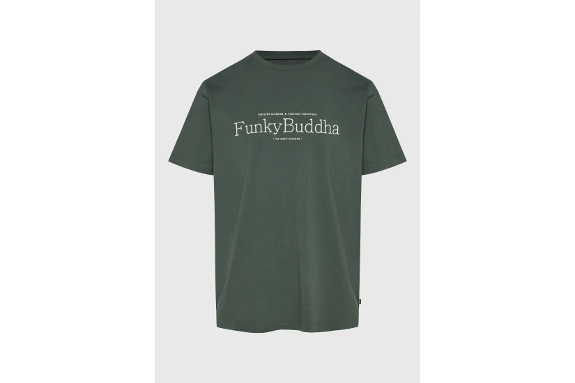 Funky Buddha Ανδρικό Κοντομάνικο T-Shirt Κυπαρισσί