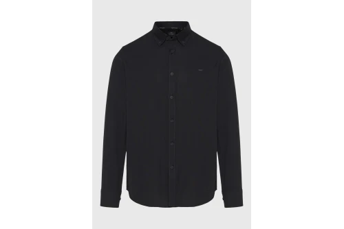 Funky Buddha Ανδρικό Πουκάμισο Basic (FBM014-002-05-BLACK)