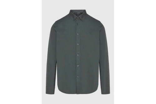 Funky Buddha Ανδρικό Πουκάμισο Basic (FBM014-002-05-GREEN-STORM)
