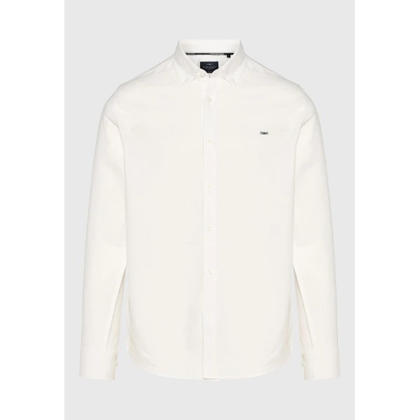 Funky Buddha Ανδρικό Πουκάμισο Basic (FBM014-002-05-SNOW-WHITE)