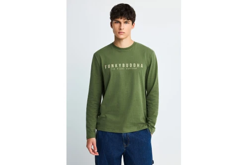Funky Buddha Ανδρική Μπλούζα Με Μακρύ Μανίκι (FBM014-002-07-WINTER-MOSS)