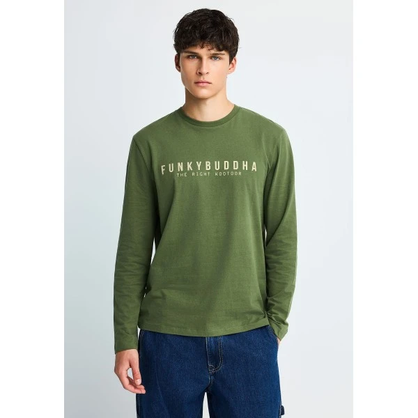 Funky Buddha Ανδρική Μπλούζα Με Μακρύ Μανίκι (FBM014-002-07-WINTER-MOSS)