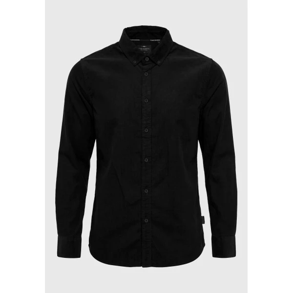 Funky Buddha Ανδρικό Πουκάμισο Basic (FBM014-003-05-BLACK)