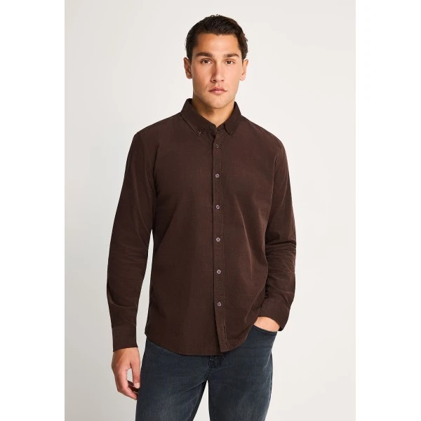 Funky Buddha Ανδρικό Πουκάμισο Basic (FBM014-003-05-ESPRESSO)