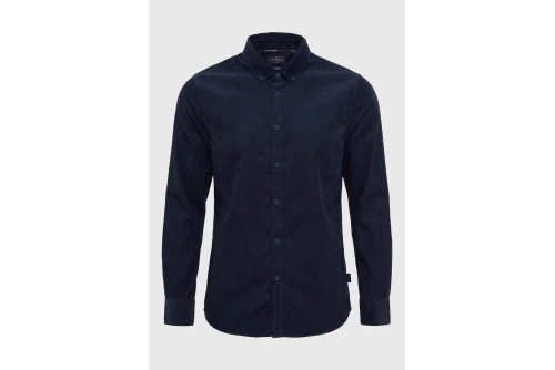 Funky Buddha Ανδρικό Πουκάμισο Basic (FBM014-003-05-NAVY)