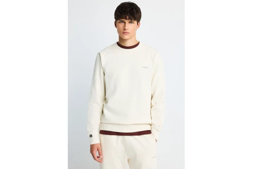 Funky Buddha Ανδρικό Φούτερ Με Λαιμόκοψη (FBM014-003-06-CHALK)