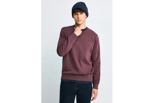 Funky Buddha Ανδρικό Φούτερ Με Λαιμόκοψη (FBM014-003-06-SHADOW-MAUVE)