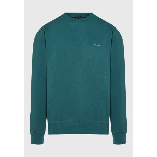 Funky Buddha Ανδρικό Φούτερ Με Λαιμόκοψη (FBM014-003-06-TEAL)