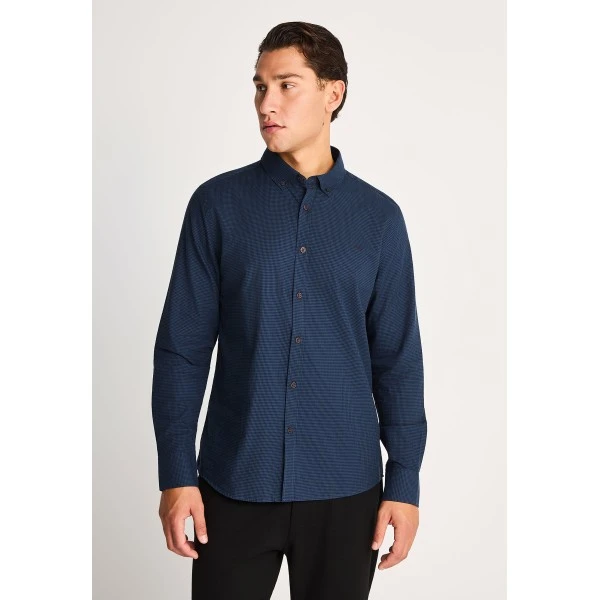 Funky Buddha Ανδρικό Πουκάμισο Καρό (FBM014-004-05-NAVY)