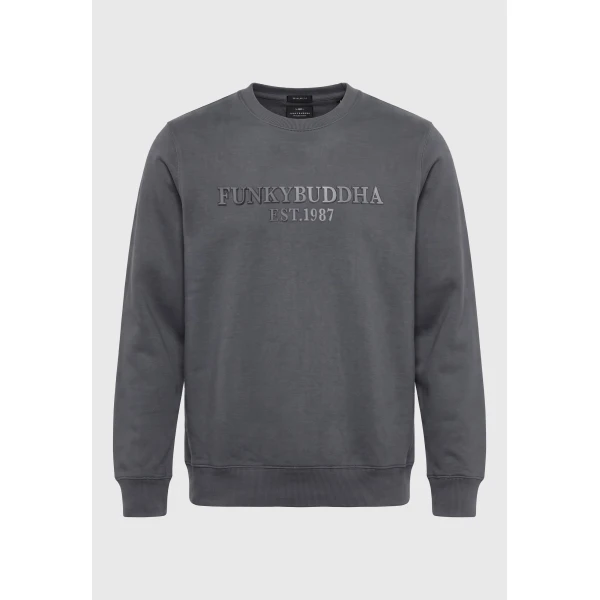 Funky Buddha Ανδρικό Φούτερ Με Λαιμόκοψη (FBM014-004-06-ELEPHANT)