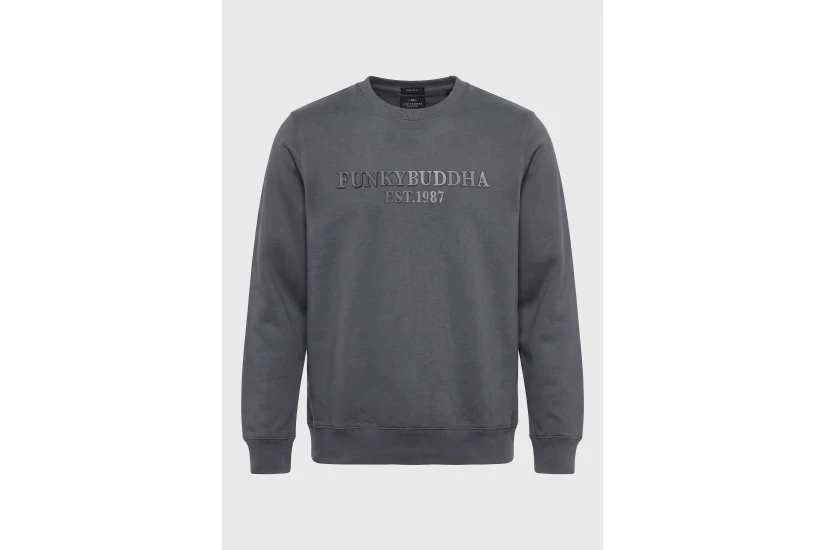 Funky Buddha Ανδρικό Φούτερ Με Λαιμόκοψη (FBM014-004-06-ELEPHANT)