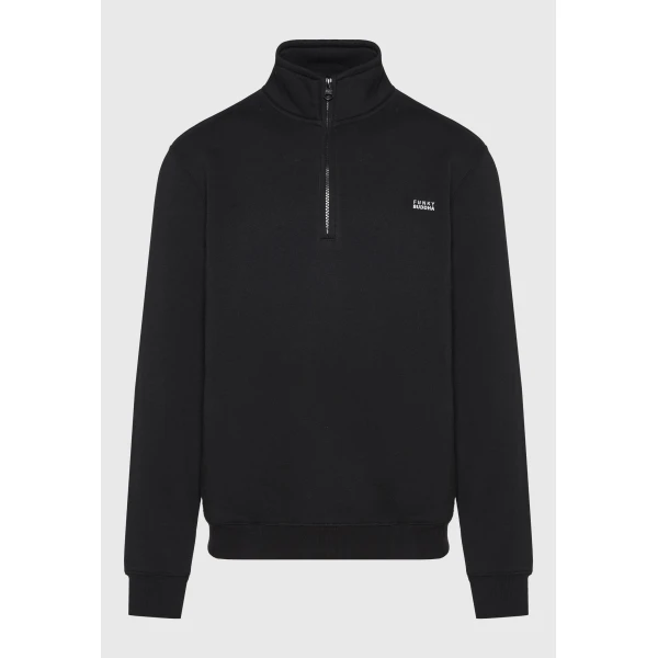 Funky Buddha Μπλούζα Με Φερμουάρ Ανδρική (FBM014-005-06-BLACK)