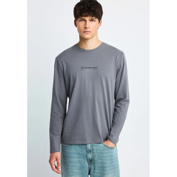 Funky Buddha Ανδρική Μπλούζα Με Μακρύ Μανίκι (FBM014-005-07-ELEPHANT)