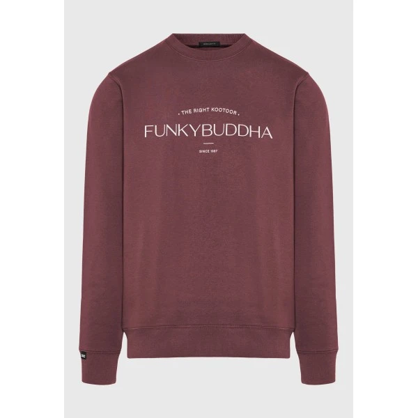 Funky Buddha Ανδρικό Φούτερ Με Λαιμόκοψη (FBM014-006-06-SHADOW-MAUVE)
