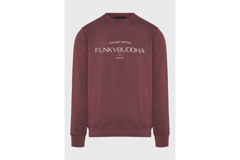 Funky Buddha Ανδρική Μακρυμάνικη Μπλούζα με Λαιμόκοψη