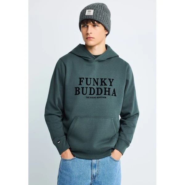 Funky Buddha Ανδρικό Φούτερ Με Κουκούλα (FBM014-007-06-GREEN-STORM)