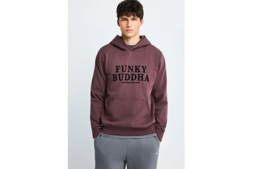 Funky Buddha Ανδρικό Φούτερ Με Κουκούλα (FBM014-007-06-SHADOW-MAUVE)
