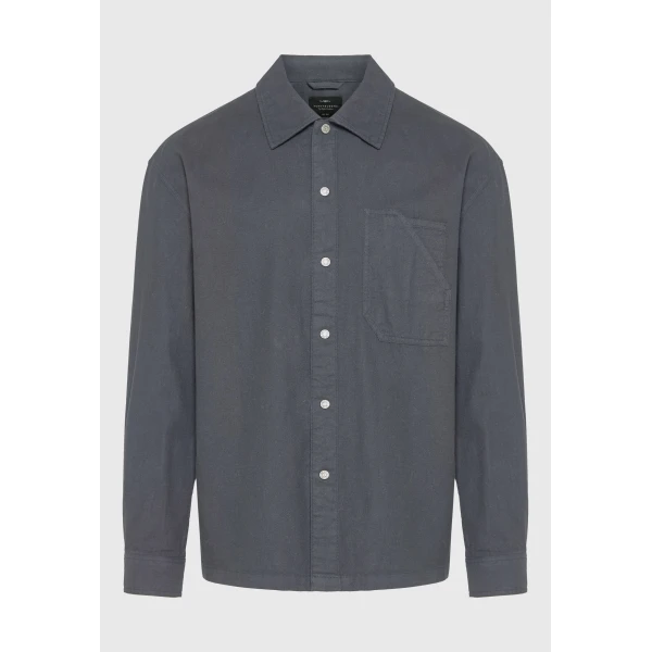 Funky Buddha Ανδρικό Πουκάμισο Basic (FBM014-008-05-DK-GREY)